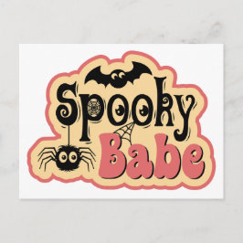 Spooky babe feestdagenkaart