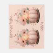 Spooky Babe Pumpkin voor meisjes Fleece Deken (Voorkant)