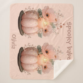 Spooky Babe Pumpkin voor meisjes Sherpa Deken