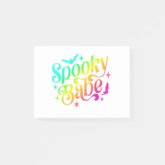 Spooky Babe Rainbow Halloween Trick or treat Coupl Post-it® Notes (Voorkant)