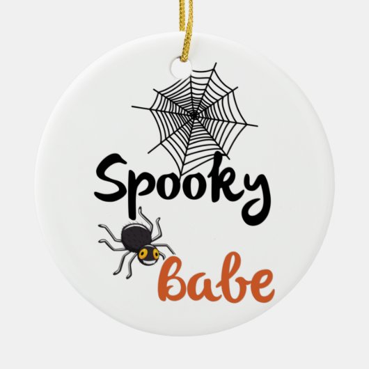Spooky Babe - Schattige Halloween-ontwerp Keramisch Ornament (Voorkant)