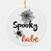 Spooky Babe - Schattige Halloween-ontwerp Keramisch Ornament (Achterkant)