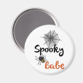Spooky Babe - Schattige Halloween-ontwerp Magneet (Voorkant / Achterkant)