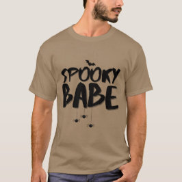 Spooky Babe Vibes Funny Design Halloween Herfst T-shirt