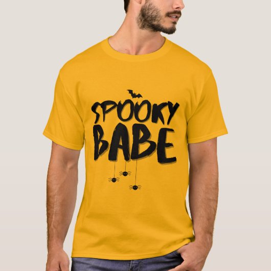 Spooky Babe Vibes Funny Design Halloween Herfst T-shirt (Voorkant)