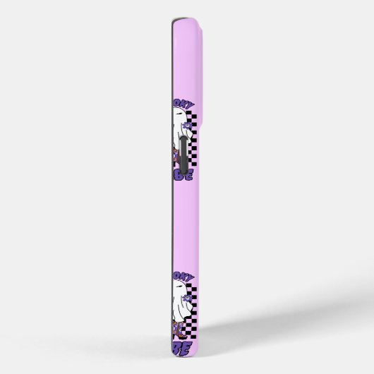 Spooky Babe Vrouw Halloween Ghost Retro Paarse Case-Mate iPhone Case (Achterkant / Rechts)