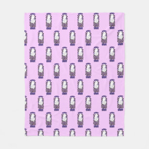 Spooky Babe Vrouw Halloween Ghost Retro Paarse Fleece Deken