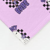 Spooky Babe Vrouw Halloween Ghost Retro Paarse Fleece Deken (Hoek)