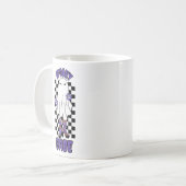 Spooky Babe Vrouw Halloween Ghost Retro Paarse Koffiemok (Voorkant links)