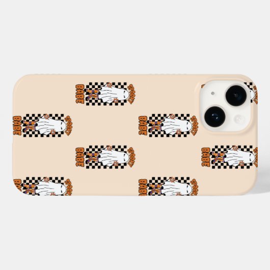 Spooky Babe Vrouw Halloween Ghost Sinaasappel Case-Mate iPhone Case (Achterkant (horizontaal))
