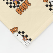 Spooky Babe Vrouw Halloween Ghost Sinaasappel Fleece Deken (Hoek)