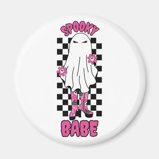 Spooky Babe Woman Halloween Ghost beroemd gemaakt Magneet (Voorkant)