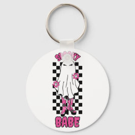 Spooky Babe Woman Halloween Ghost beroemd gemaakt  Sleutelhanger