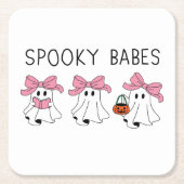 Spooky babes cute ghost kartonnen onderzetters (Voorkant)