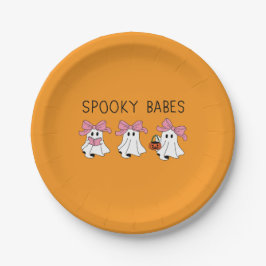 Spooky babes cute ghost papieren bordje
