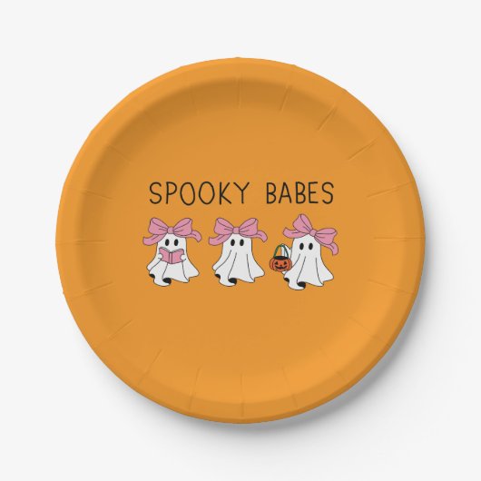 Spooky babes cute ghost papieren bordje (Voorkant)