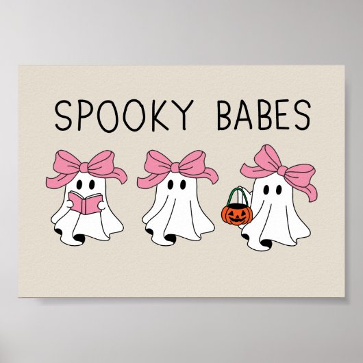 Spooky babes cute ghost poster (Voorkant)