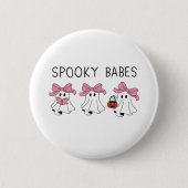 Spooky babes cute ghost ronde button 5,7 cm (Voorkant)