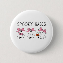 Spooky babes cute ghost ronde button 5,7 cm