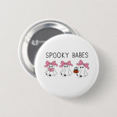Spooky babes cute ghost ronde button 5,7 cm (Voorkant /achterkant)