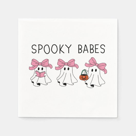 Spooky babes cute ghost servet (Voorkant)
