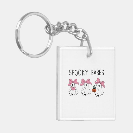 Spooky babes cute ghost sleutelhanger (Voorkant Links)