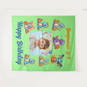 Spooky Baby Dino Kids Verjaardagsfeestje Achtergro Wandkleed (Voorkant (horizontaal))