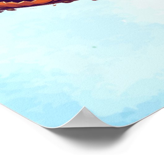 Spooky Baby Dinosaur Theme Kids Verjaardagsfeest Poster (Hoek)