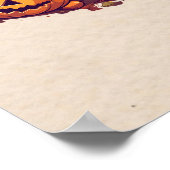 Spooky Baby Dinosaur Theme Kids Verjaardagsfeest Poster (Hoek)