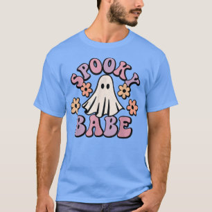 Spooky Baby Retro Groovy Halloween Trick or treat T-shirt