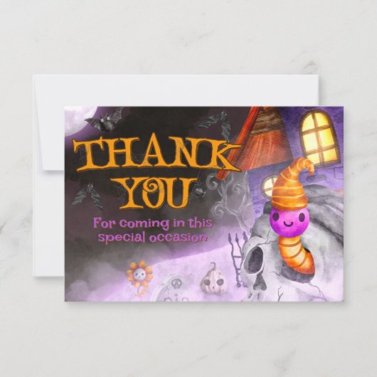 Spooky Baby shower Bedankkaart (Voorkant)