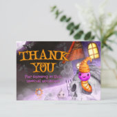 Spooky Baby shower Bedankkaart (Staand voorkant)