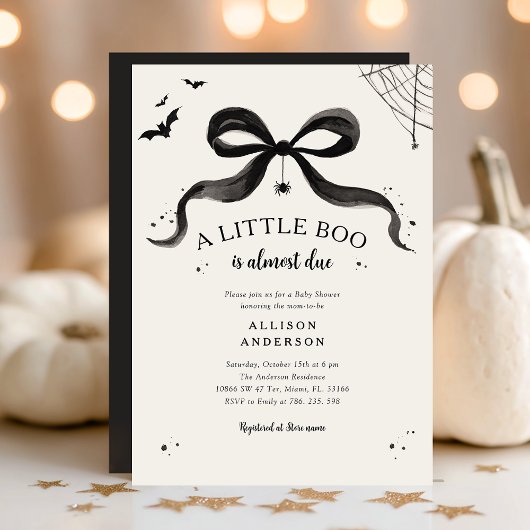 Spooky Baby shower Halloween Invitation Kaart