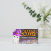 Spooky Baby shower Luier Raffle Informatiekaartje (Staand voorkant)