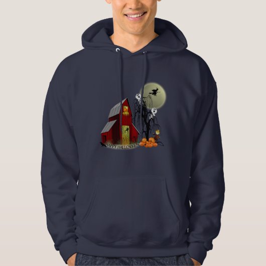 Spooky Barn Halloween Hoodie (Voorkant)