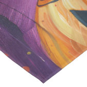 Spooky Basenji Halloween heks en pompoen Tafelkleed (Gekanteld)