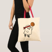 Spooky Basketball Ghost Tote Bag (Voorkant (product))