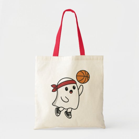 Spooky Basketball Ghost Tote Bag (Voorkant)