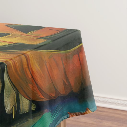 Spooky Basset Hound Halloween Witch and Pumpkin Tafelkleed (Voorbeeld)