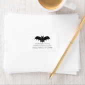 Spooky Bat Halloween-adres Etiket (Insitu)