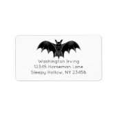 Spooky Bat Halloween-adres Etiket (Voorkant)