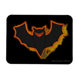 Spooky Bat Halloween fotomagneet | Zwart thema Magneet