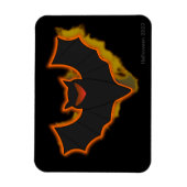 Spooky Bat Halloween fotomagneet | Zwart thema Magneet (Verticaal)
