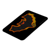 Spooky Bat Halloween fotomagneet | Zwart thema Magneet (Linkerzijde)