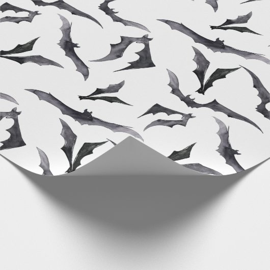 Spooky Bat Halloween Gift Wrapping Paper Cadeaupapier (Hoek)