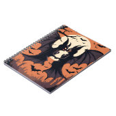 Spooky Bat Halloween Notitieboek – Gothic Volle Ma (Linkerzijde)