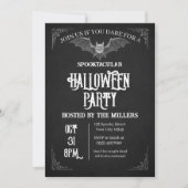 Spooky Bat Halloween Party Invitation Bedankkaart (Voorkant)