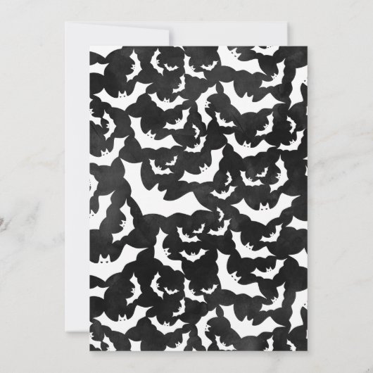 Spooky Bat Halloween Party Invitations Kaart (Achterkant)