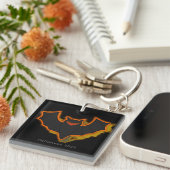 Spooky Bat Halloween Sleutelhanger | Zwart thema (Voorkant Rechts)