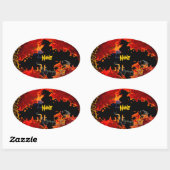 Spooky Bat in brand Ovale Sticker (Vel)